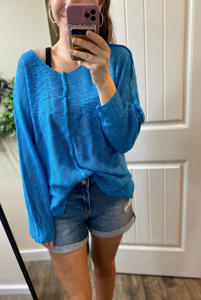 Slouchy Exposed Seam Sweater