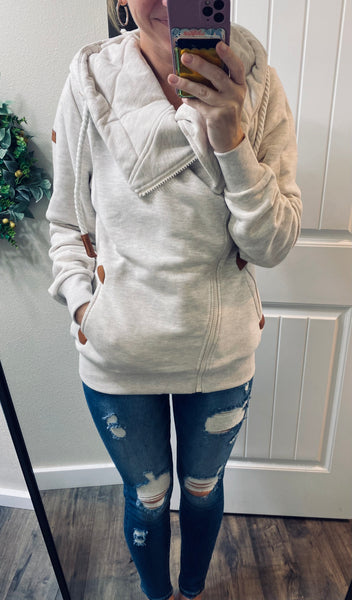 Oatmeal Side Zip Wanakome