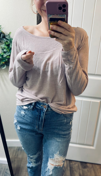 T Back Long Sleeve Top