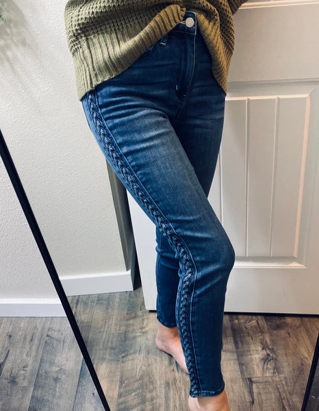Relaxed Fit Braided Judy Blue Denim
