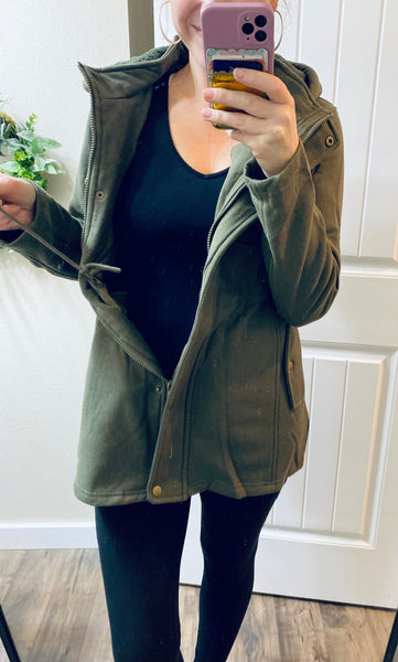 Charcoal or Olive Utility Jacket