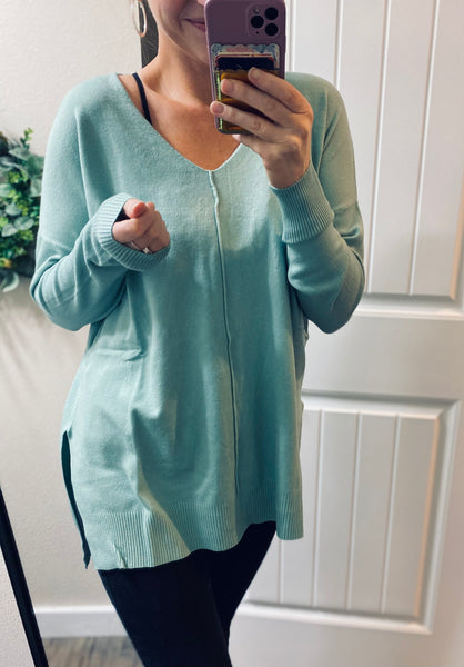Hi-Low Seam Sweaters