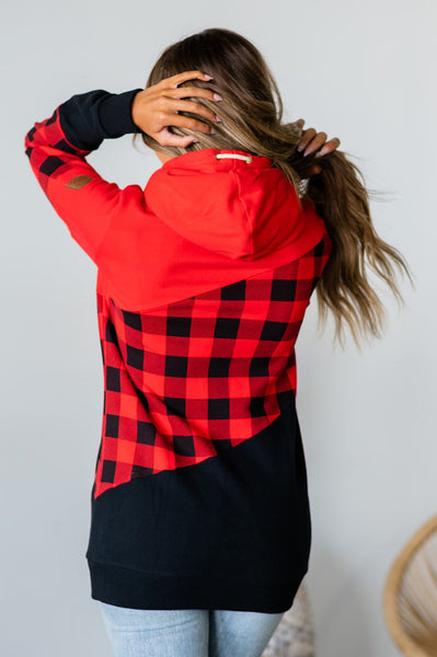 Ampersand Ave. Red/Plaid/Black Colorblock Singlehood