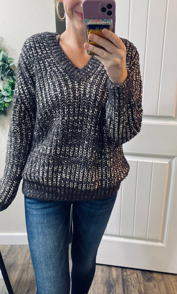 Two Tone Chunky Sweater