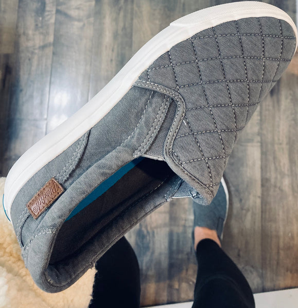 Blowfish Quilted Charcoal Slip On Sneaker