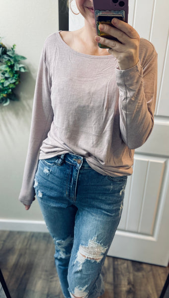 T Back Long Sleeve Top