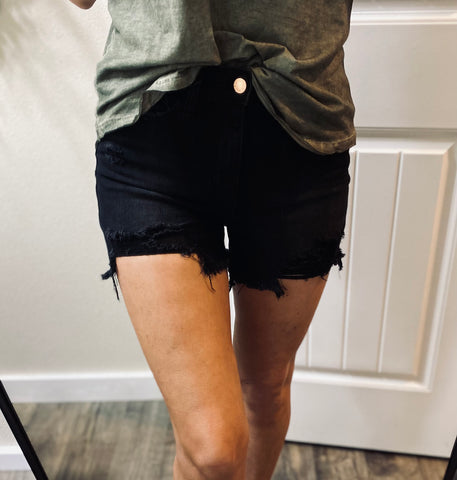 Judy Blue Black Distressed Shorts