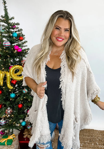 Plush Shawl Cardigan