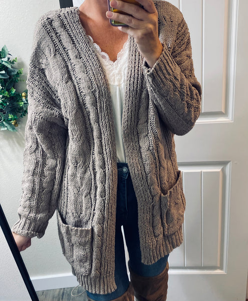 Plush Cable-knit Cardigans