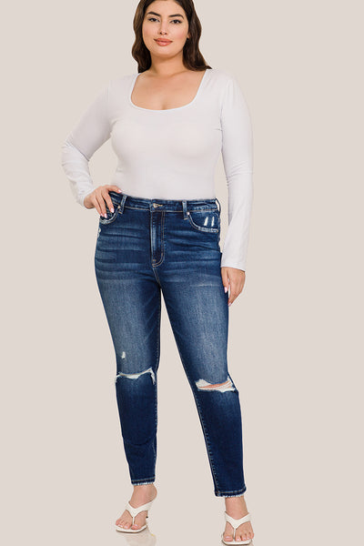 Distressed Knee Denim