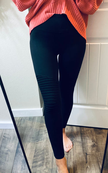 Black Motto Buttery Soft Leggings