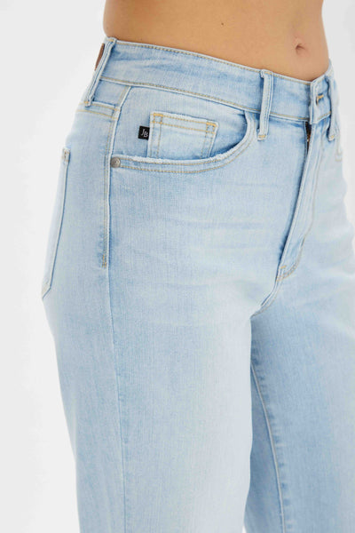 Judy Blue Straight Raw Hem Denim