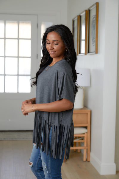 Fringe Hem Top