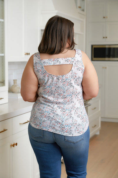Floral Cutout Tank