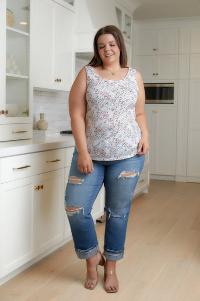 Floral Cutout Tank