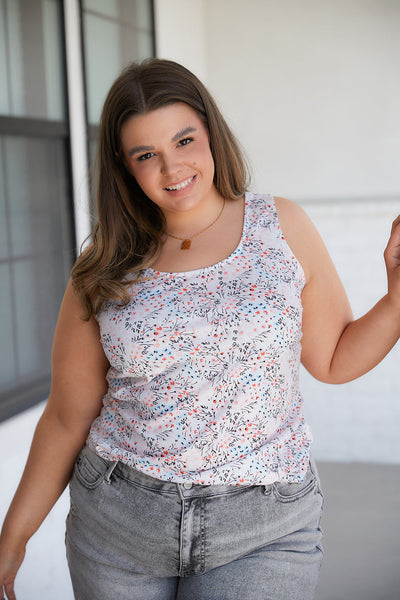 Floral Cutout Tank