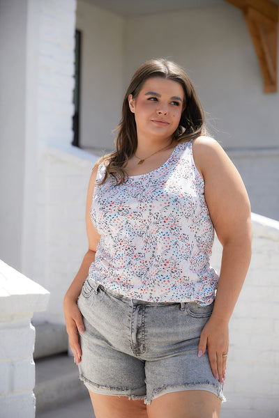 Floral Cutout Tank