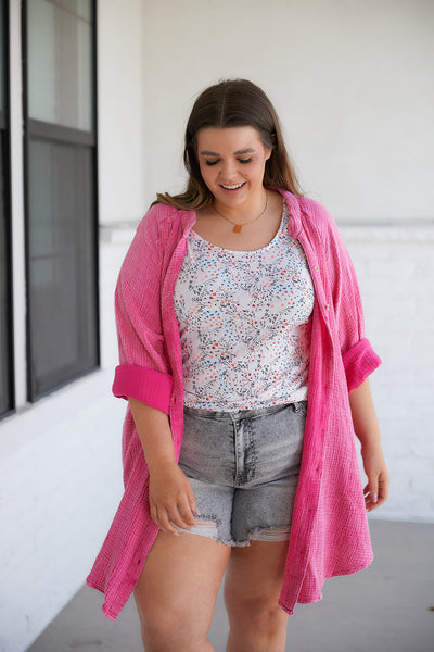 Judy Blue Grey Wash Distressed Shorts