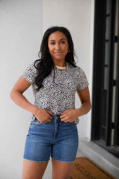 Judy Blue Non-Distress Mid-length Denim Shorts
