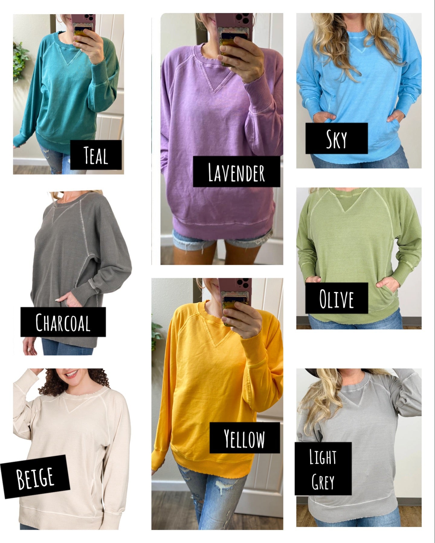 Mineral Wash French Terry Pullover
