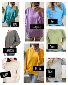Mineral Wash French Terry Pullover