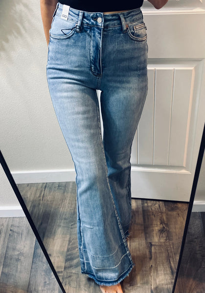 Judy Blue Tummy Control Release Hem Flares