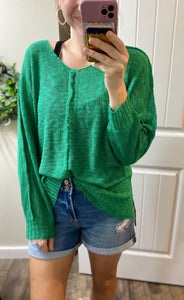 Slouchy Exposed Seam Sweater