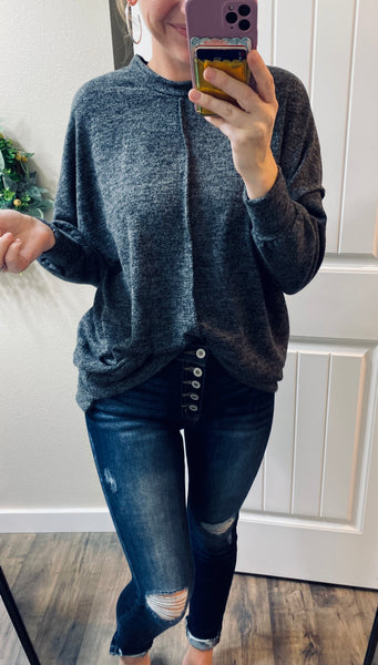 Charcoal Seam Sweater