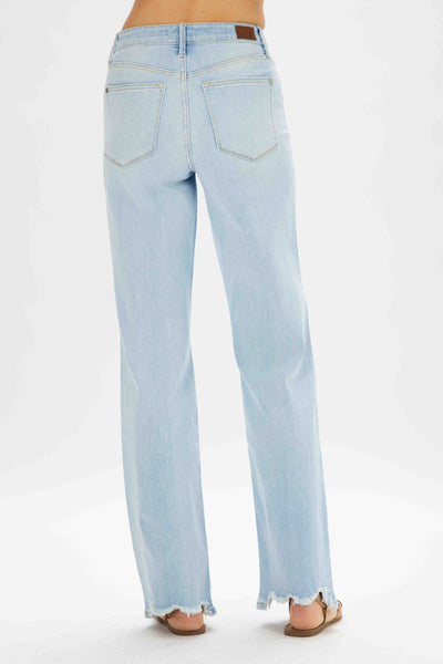 Judy Blue Straight Raw Hem Denim