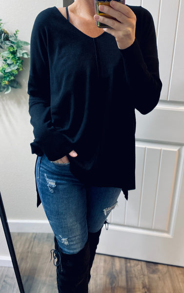 Hi-Low Seam Sweaters