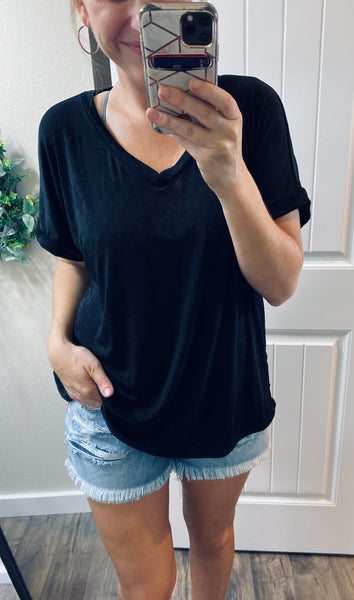 Shimmery Vneck Blouse
