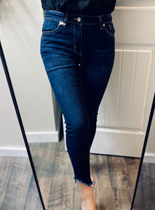 Kancan Darkwash Sharkbite Non-Distressed Denim