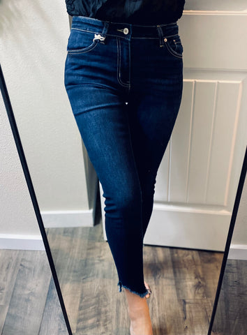 Kancan Darkwash Sharkbite Non-Distressed Denim