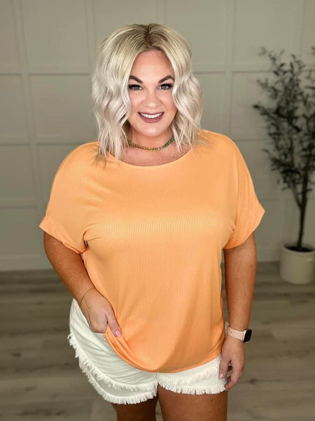 Tangerine Twisted Back Top