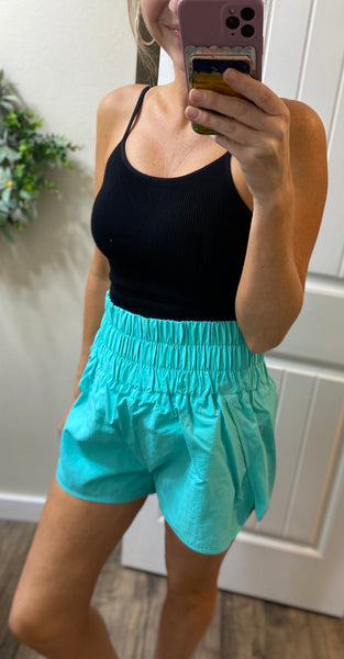 Windbreaker Smocked Shorts