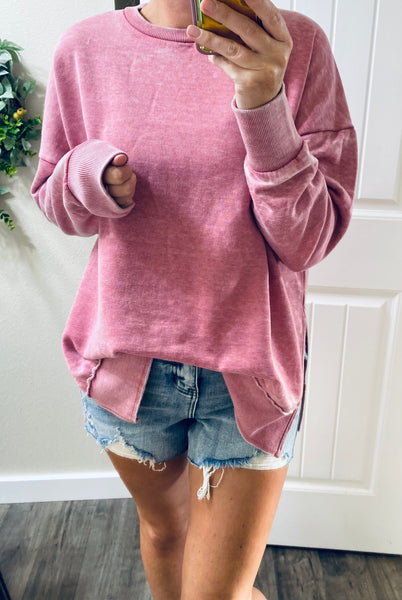 Vintage Fleece Slit Pullover