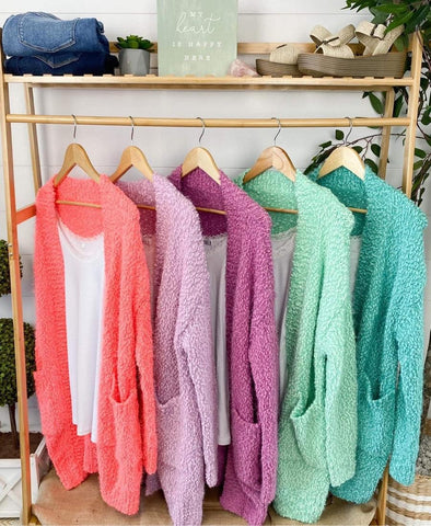 Fuzzy Spring Cardigans
