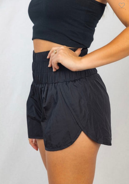 Black High-waisted Shorts