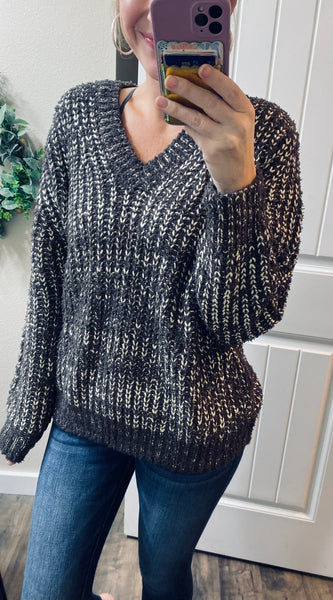 Two Tone Chunky Sweater