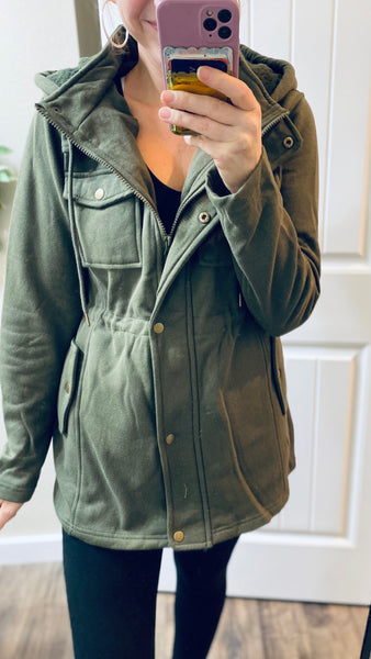 Charcoal or Olive Utility Jacket
