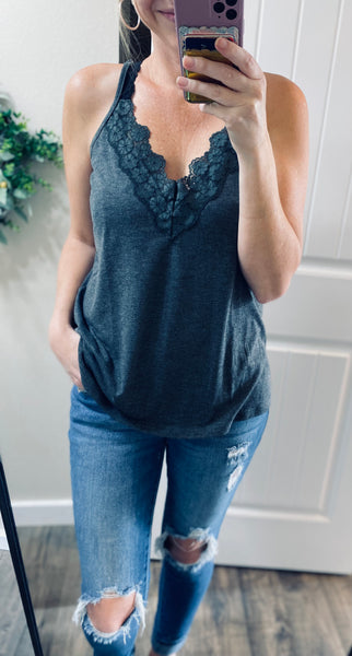 Lace Floral Trim Cami