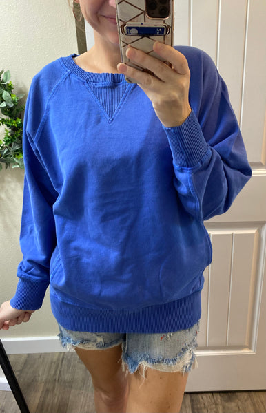 Mineral-wash  French Terry Long Sleeve