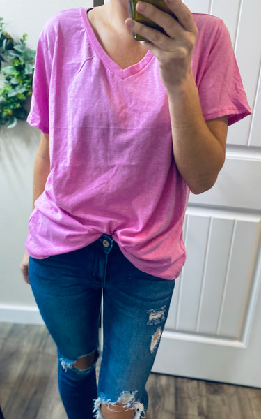 Heather Mauve Short Sleeve Tee