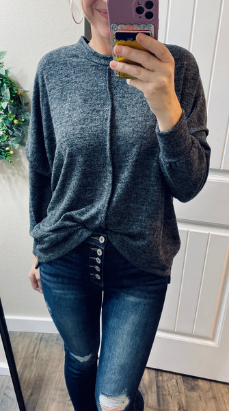 Charcoal Seam Sweater