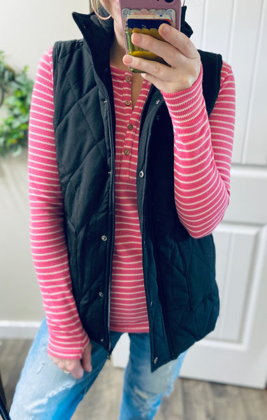 Spring Thumb Hole Henley Long Sleeve