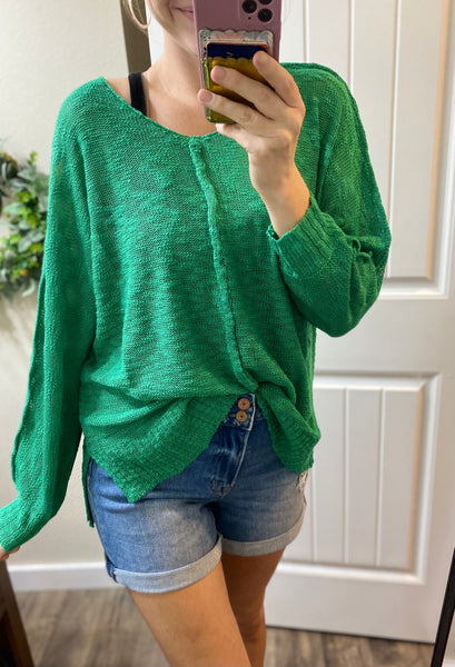 Slouchy Exposed Seam Sweater