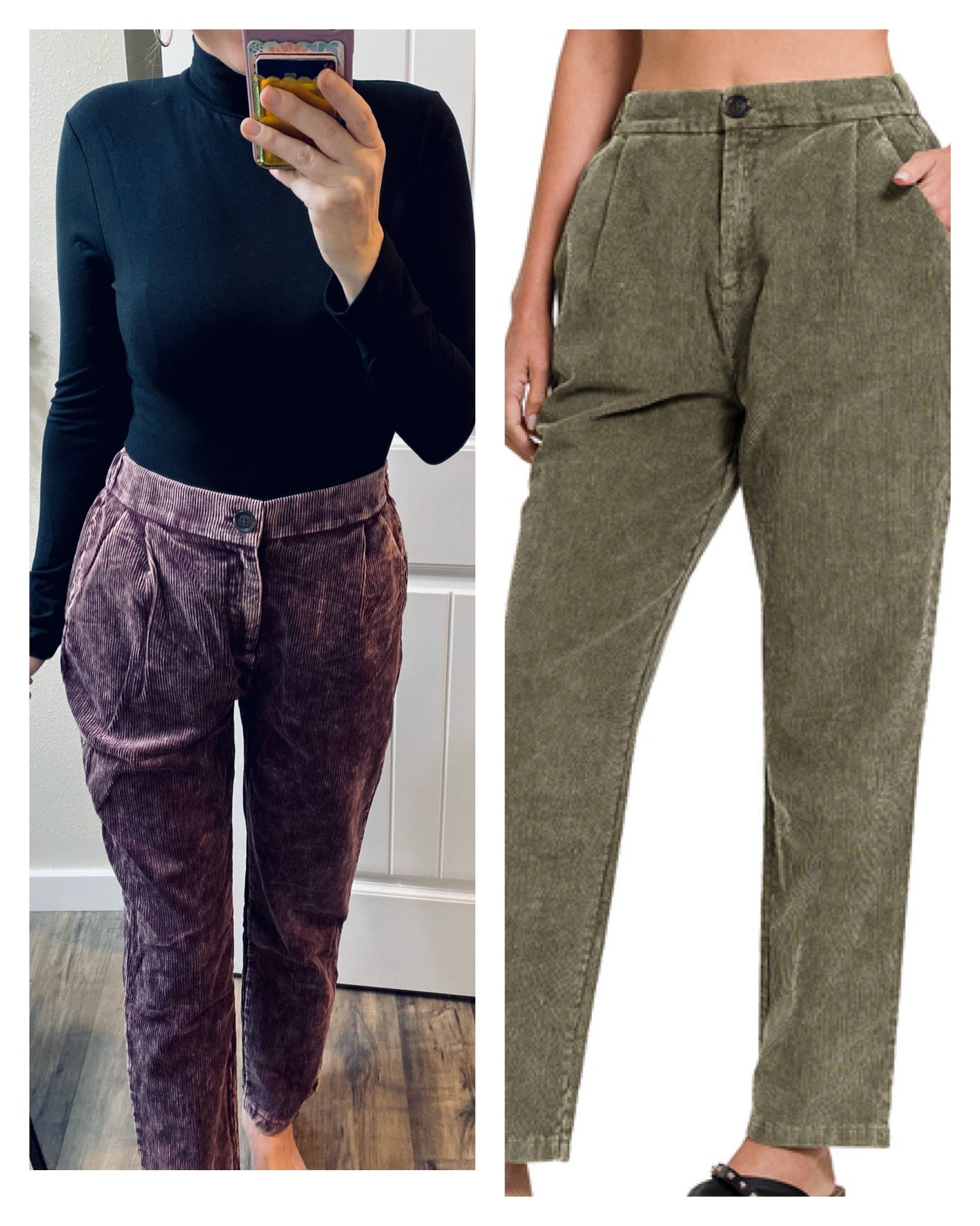 Mineral Wash Corduroy Pants