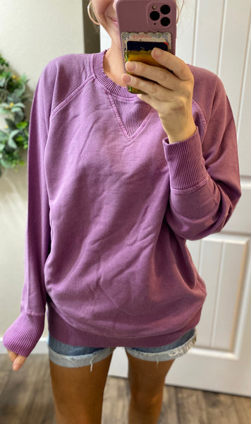 Summer Mineral Wash Terry Pullover