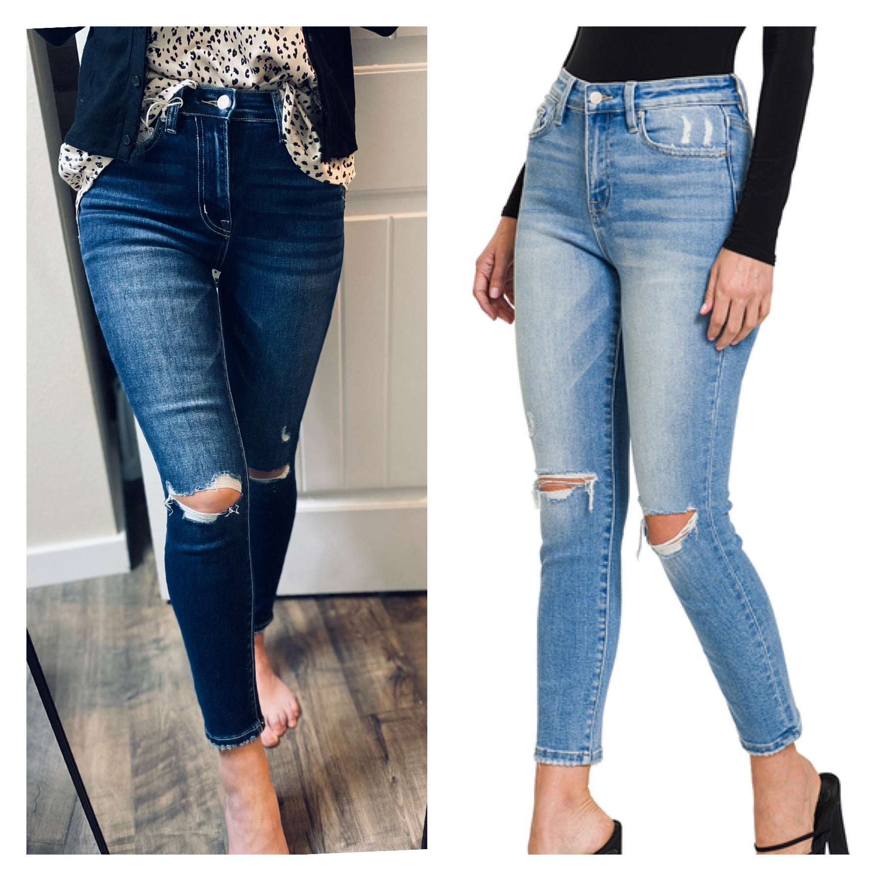 Distressed Knee Denim
