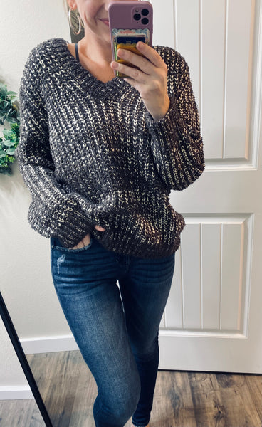 Two Tone Chunky Sweater